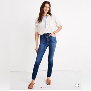 Madewell 10” High-Rise Skinny Crop Jeans: Button-Front TENCEL denim Edition